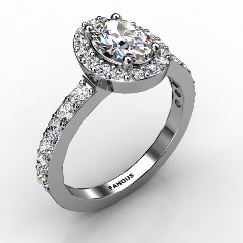 18k White Gold Engagement Ring 0.724ct - 1002084-18kw