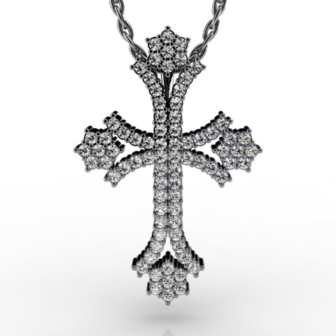 18k White Gold Pendant 1.12ct - 2300706-18kw